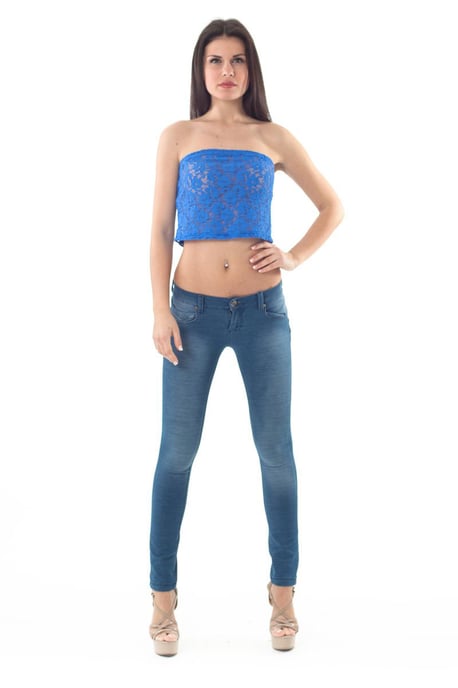 Lace Bandeau in Blauw - Image 1