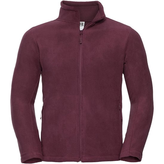 Russell Mens Full Zip Outdoor Fleece Jacket (Burgundy) - Image 2