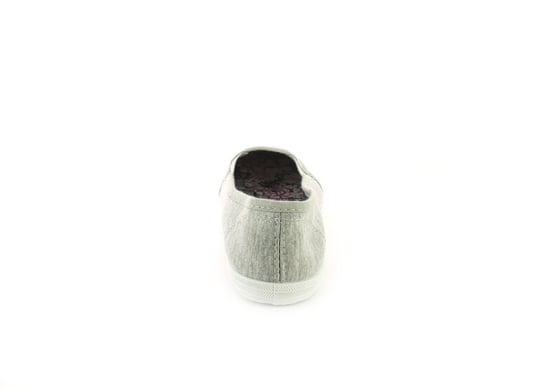 New Ladies/Womens Grey Slip Ons Elasicated Gusset Canvas Pumps.