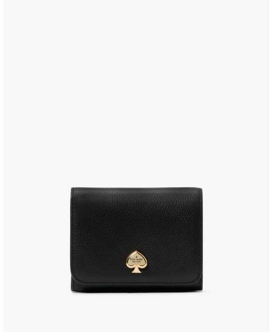 Kayla Pebbled Leather Small L-Zip Wallet - Image 1