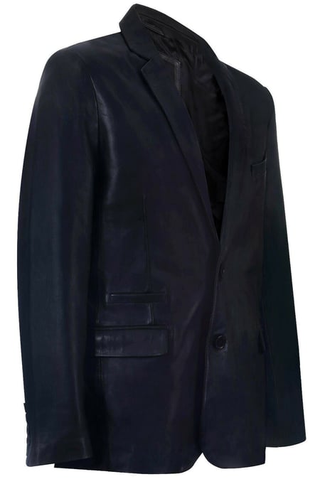 Jacket Leather Blazer Soft Italian Fitted Coat