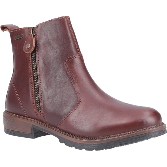 Cotswold Dames/dames Ashwicke Zip Leren Enkellaarzen (Bruin) - Image 1
