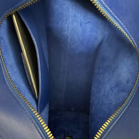 Saint Laurent Baby Monogram Cabas Tote in Blue Leather - Image 5