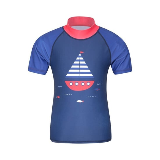 Mountain Warehouse Rash Guard met korte mouwen voor kinderen en kinderen (Kobaltblauw) - Image 1
