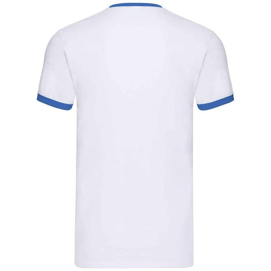 Fruit of the Loom Heren Ringer Contrast T-shirt (Wit/royaal blauw) - Image 2