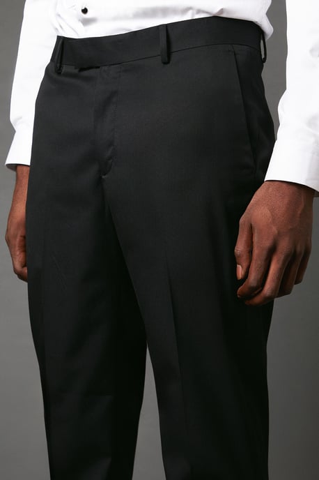 Skinny Fit Black Tuxedo Suit Trouser