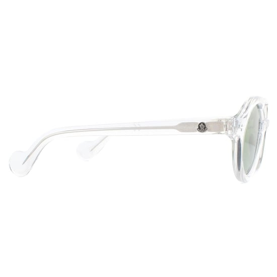 Moncler Round Unisex Crystal Green Mirror Sunglasses - Image 4