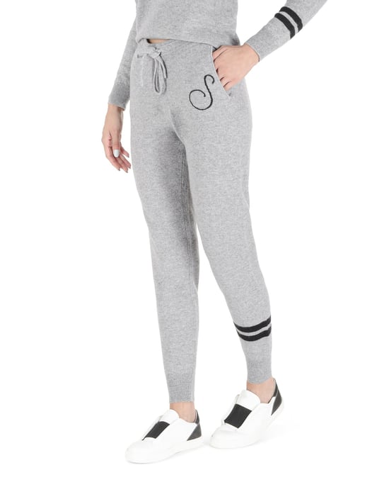Premium Cashmere Knit Track Pants - Image 1