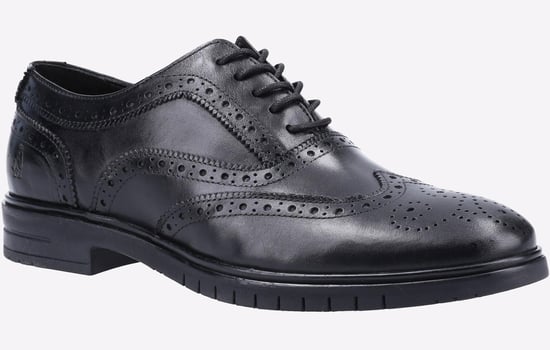 Hush Puppies Santiago Svarta Lädersnörskor För Män - Image 2