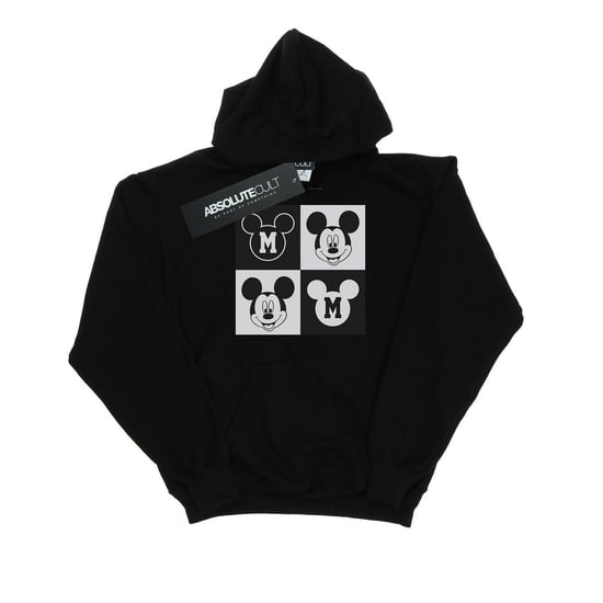 Disney Boys Mickey Mouse Smiling Squares Hoodie (Black)