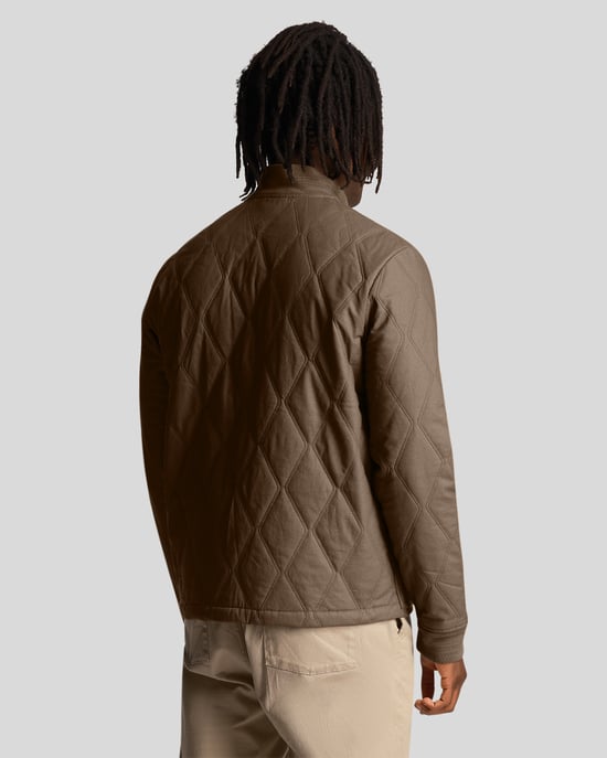 Lyle & Scott Branded Linden Khaki Short Lightweight Jacket - Image 3