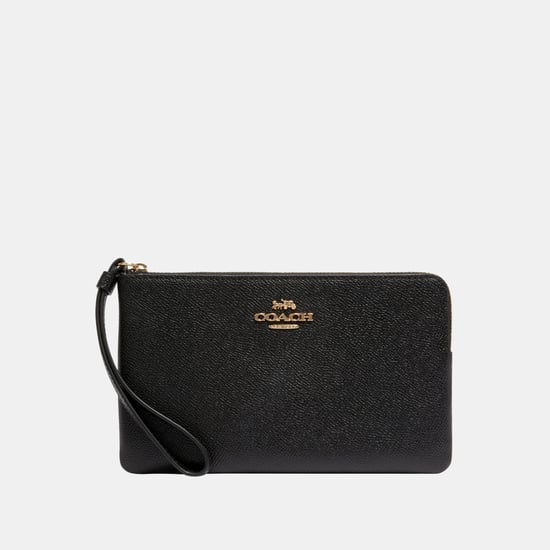 Large Corner Zip in Crossgrain Leather
