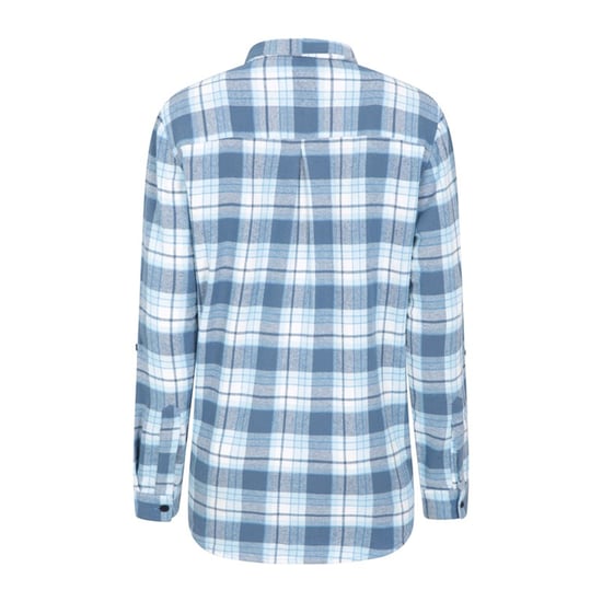 Mountain Warehouse Dames/Dames Balsem Geborsteld Flanellen Longline Shirt (Blauw) - Image 2