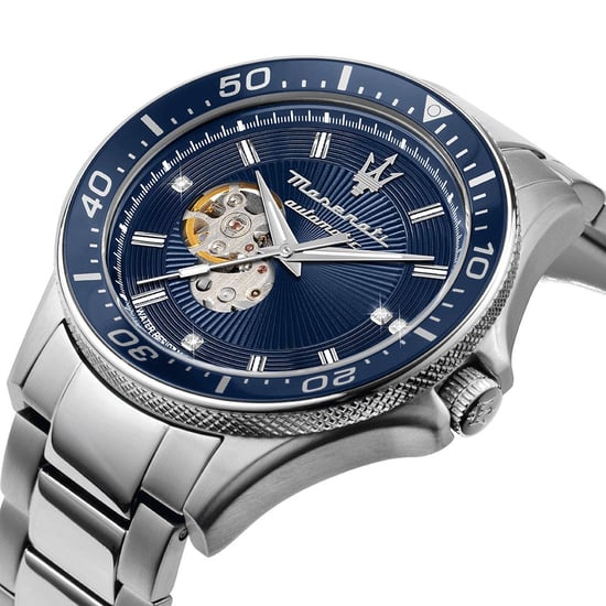 Maserati - Automatic Stainless Steel Bracelet Blue Dial Men's Watch
