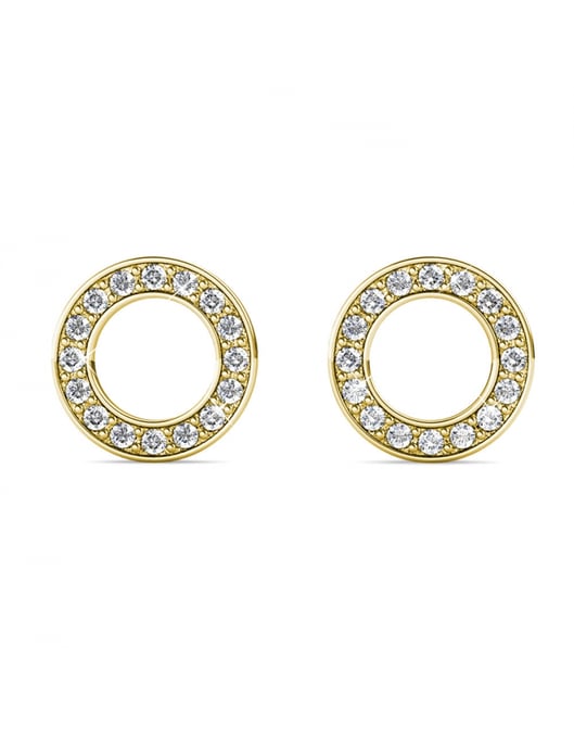 Boucles d'oreilles Ophir - Doré et Cristal - Image 5