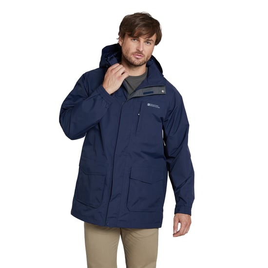 Mountain Warehouse Mens Glacier II Long Waterproof Jacket (Navy)