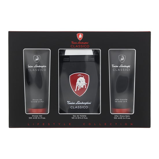 Tonino Lamborghini Classico 3 Piece Gift Set: Eau de Toilette 125ml - Shower Gel 100ml - Aftershave Balm 100ml