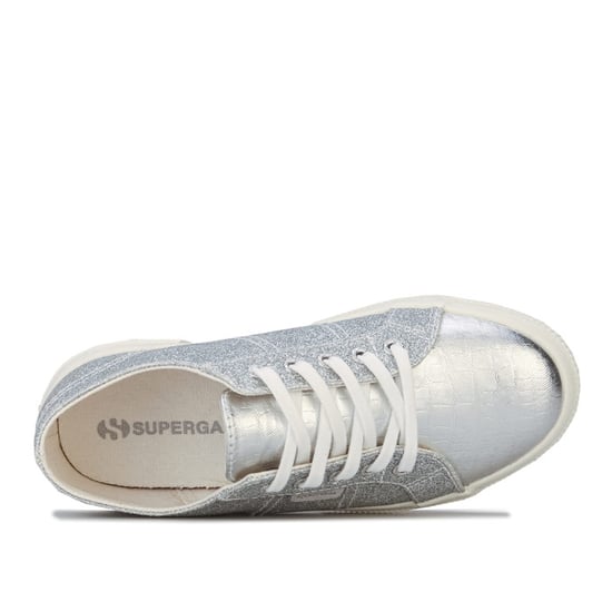 Girl's Superga Children 2750 Cotu Classic Pumps in Silver