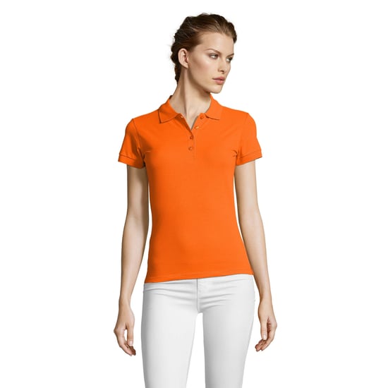 SOLS Vrouwen/dames Mensen Pique Korte Mouw Katoenen Poloshirt (Oranje) - Image 5