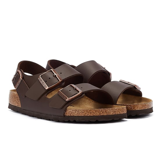 Birkenstock Milano Birko Flor Brown Narrow Sandals - Image 1