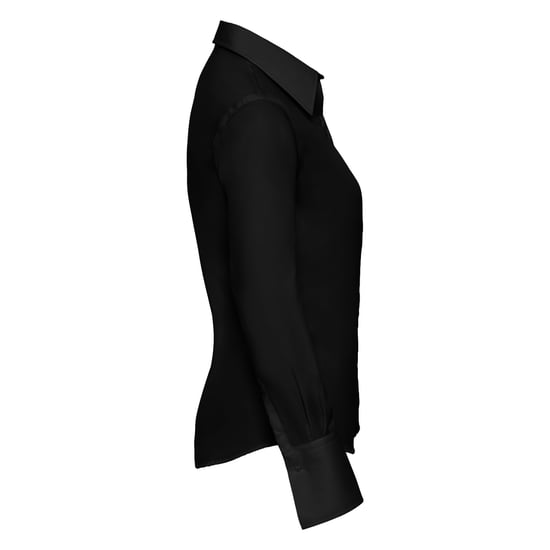 Russell Collection Womens/Ladies Ultimate Long-Sleeved Shirt (Black) - Image 3