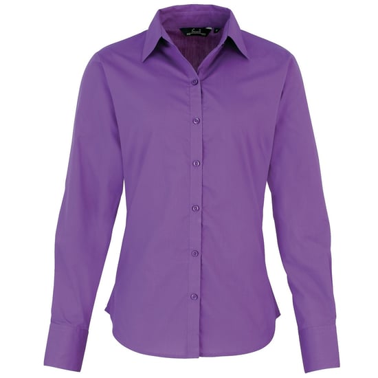 Premier Dames/Dames Popeline Blouse met Lange Mouwen (Rijke Violet) - Image 1