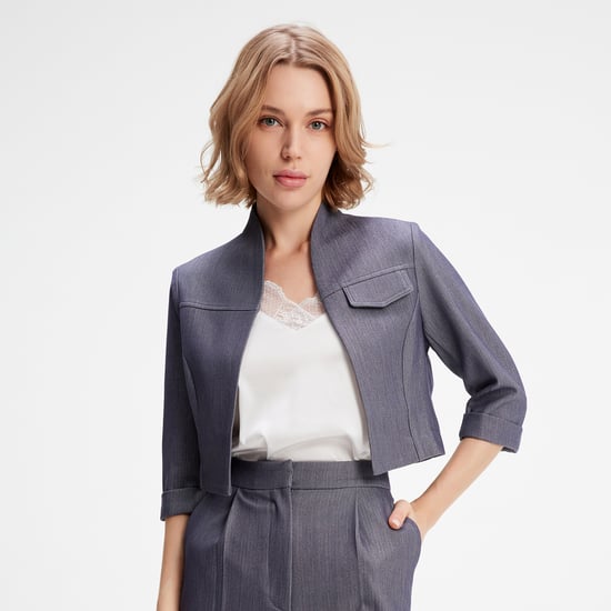 Minimalistische cropped jas - Image 1
