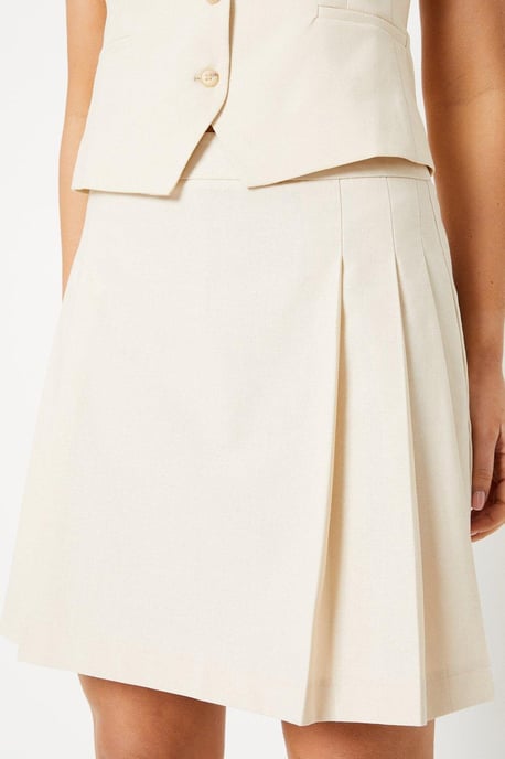 Linen Pleated Skirt