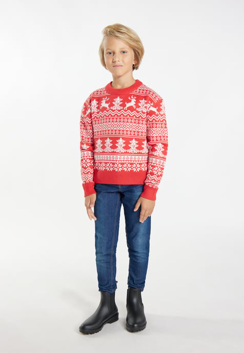 Mo Jumper jongens (kinderen) rood wit - Image 2