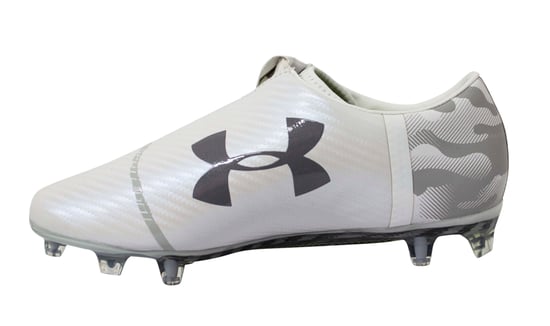 Under Armour UA Spotlight White Leather FG Football Boots - Mens - Image 3