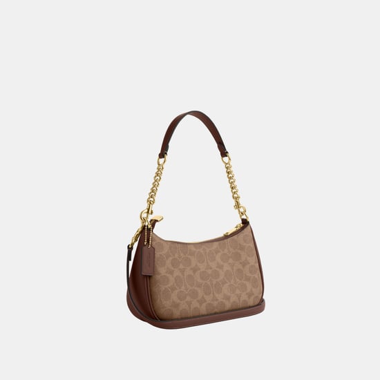 Teri Shoulder Bag in Signature Canvas with Chain Strap - Image 2