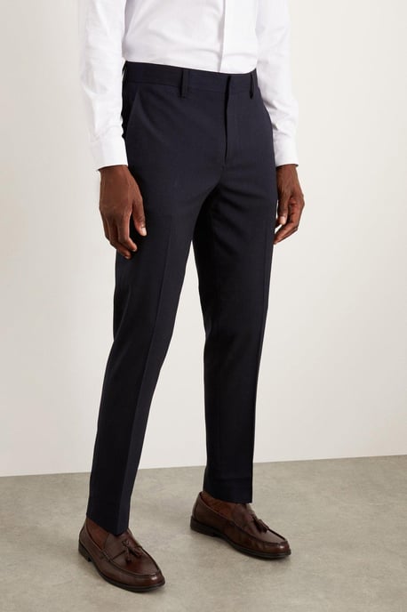 Slim Fit Navy Essential Suit Trousers - Image 2
