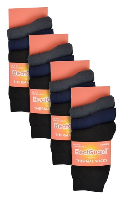 12 par multipack termosockor för barn | Sock Snob | tjocka barnstrumpor för vintern | pojkar och flickor - BNG - Image 2