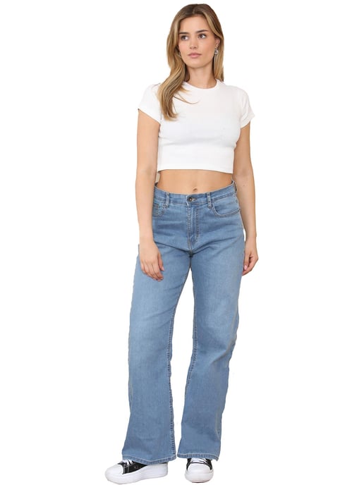 Enzo | Jeans met wijde pijpen voor dames - Lichtblauw - Image 6