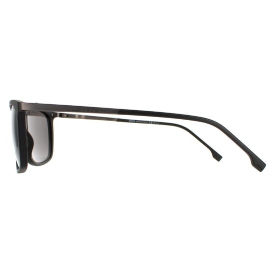 Hugo Boss Rectangle Mens Matte Black Grey Polarized BOSS 1249/S/IT