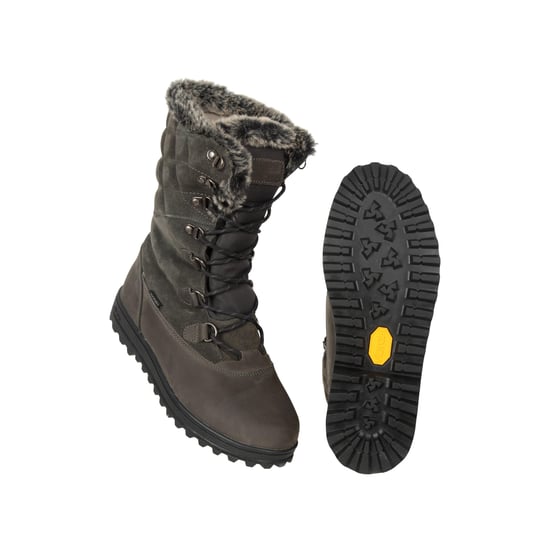 Mountain Warehouse Womens/Ladies Vostok Leather Snow Boots (Grey)