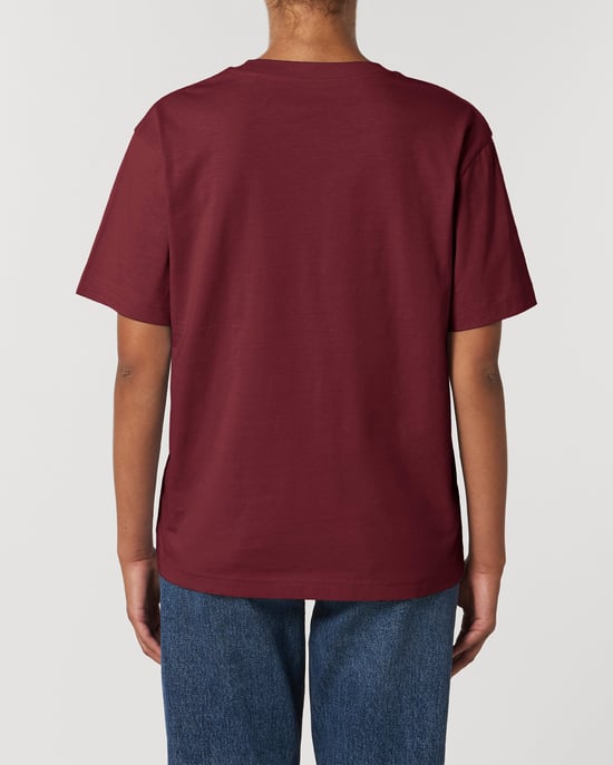 Antaratma Unisex Relaxed T-Shirt in Burgundy