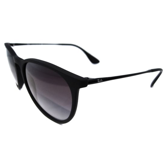 Ray-Ban Round Womens Rubberised Black Grey Gradient Sunglasses