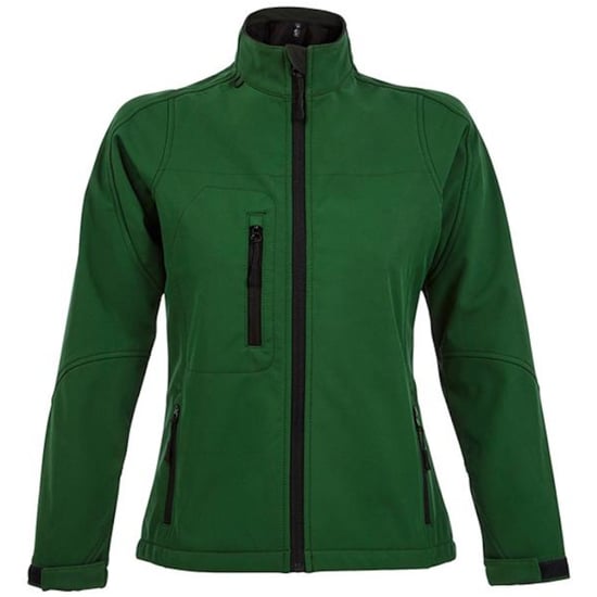 SOLS Dames/dames Roxy Soft Shell Jacket (ademend, winddicht en waterbestendig) (Fles groen) - Image 1