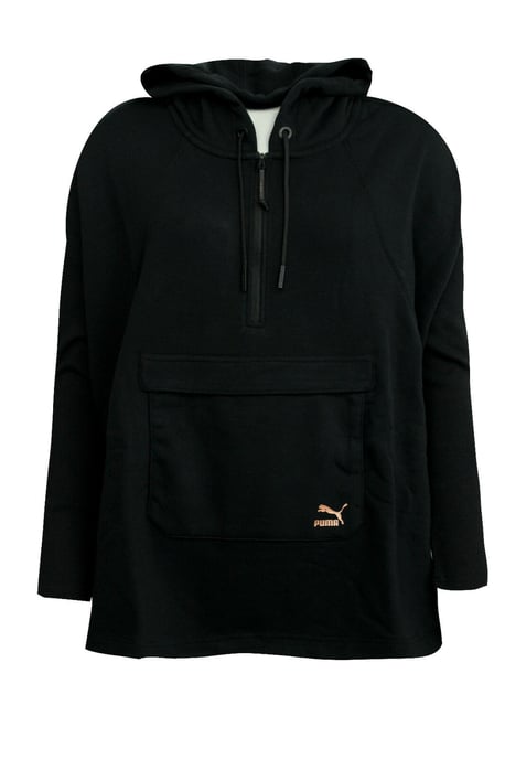 Puma Evo Half Zip Womens Hooded Cape Pullover Hoodie Hoody Black 571661 01 A68E