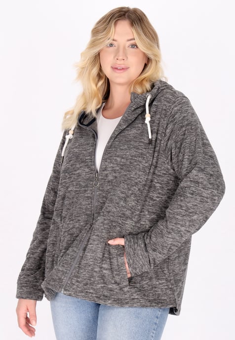 Dreimaster Fleece jas Dames grijs melange - Image 3