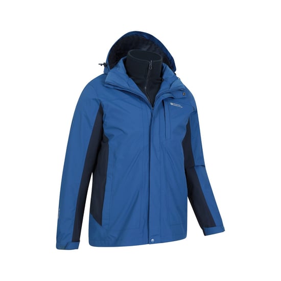 Mountain Warehouse Mens Thunderstorm 3 in 1 Vattentät jacka (Blå) - Image 4