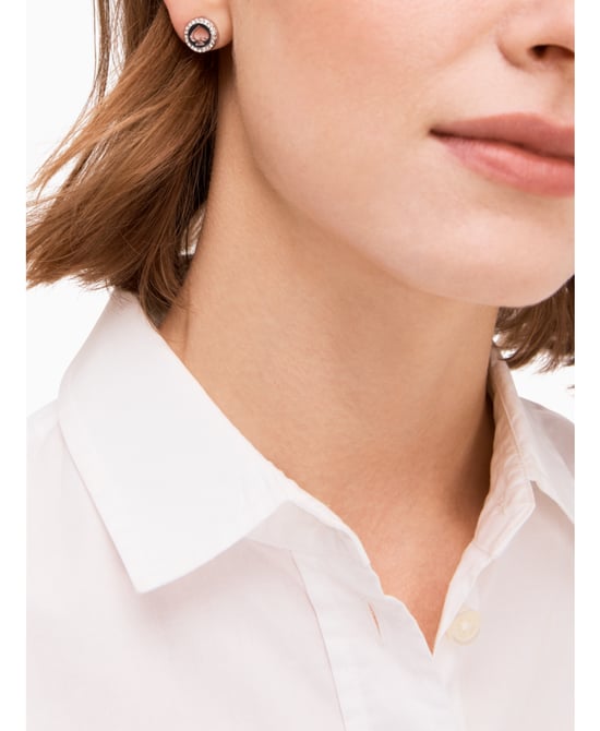 Pave Halo Spade Studs