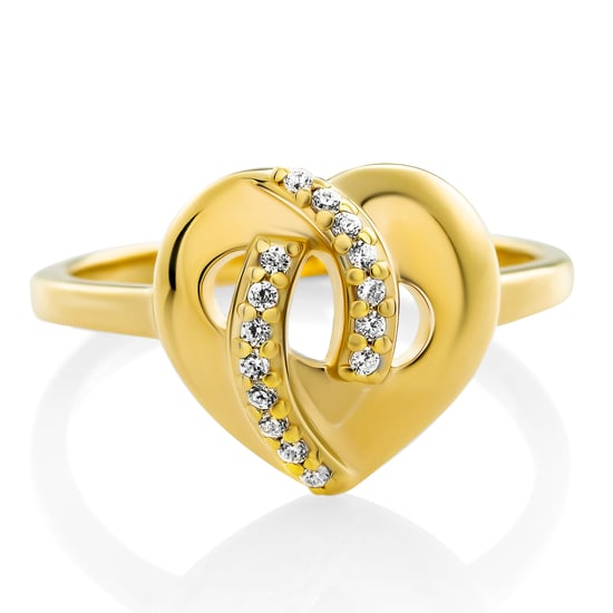 Orphelia 'Amore' Dames 925 Sterling Zilveren Ring - Goud ZR-7577/G - Image 3