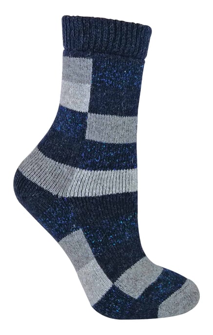 Sock Snob - Damstrumpor med rutigt mönster i andningsbar ullblandning - Image 1