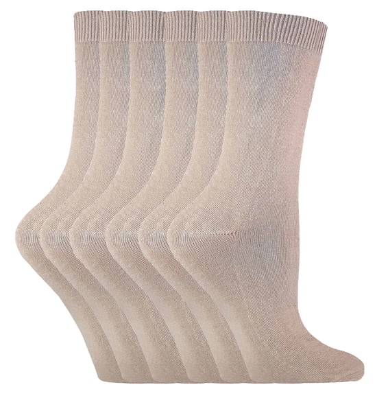 Sock Snob - 6 par enfärgade bomullsstrumpor för damer - Image 1
