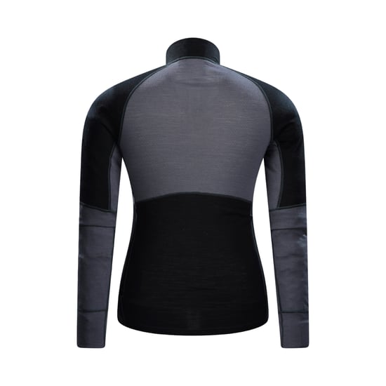 Mountain Warehouse Mens Ultra Merino Wool Zip Neck Base Layer Top (Black)