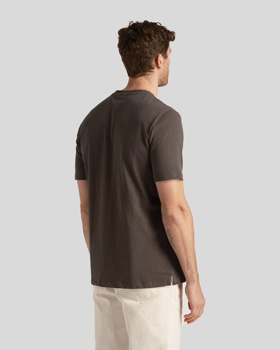 Mens Chunky Slub T-Shirt i mörkgrått - Image 3