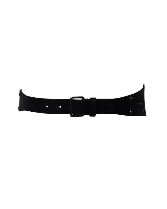 Alaia Laser-Cut Busier Waist Belt in Black Leather - Image 4