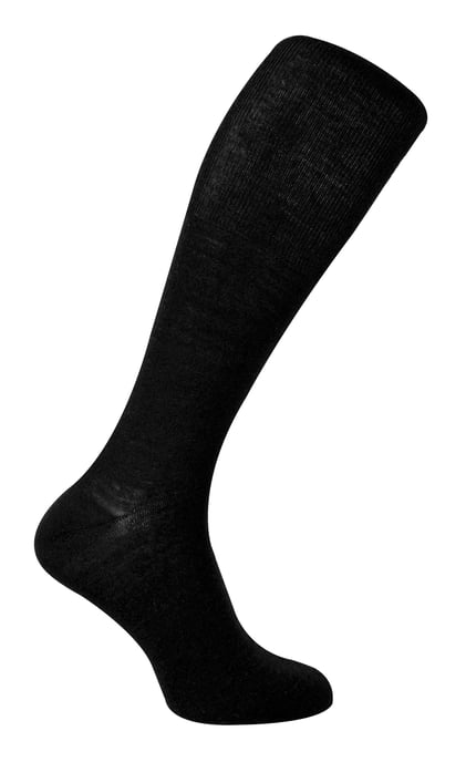 Mens Knee High Merino Wool Socks | Steven | Winter Long Boot Socks - Black - Image 1